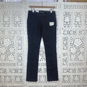NWT Volcom Black Low Rise Skinny Denim Jeans Womens Sz 3 Skater Y2K